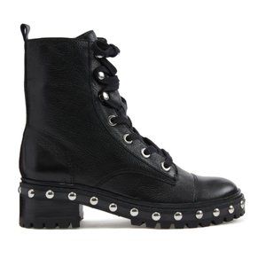 Schutz - Black Andrea Combat Bootie w/ Studs - Women's Sz 9
